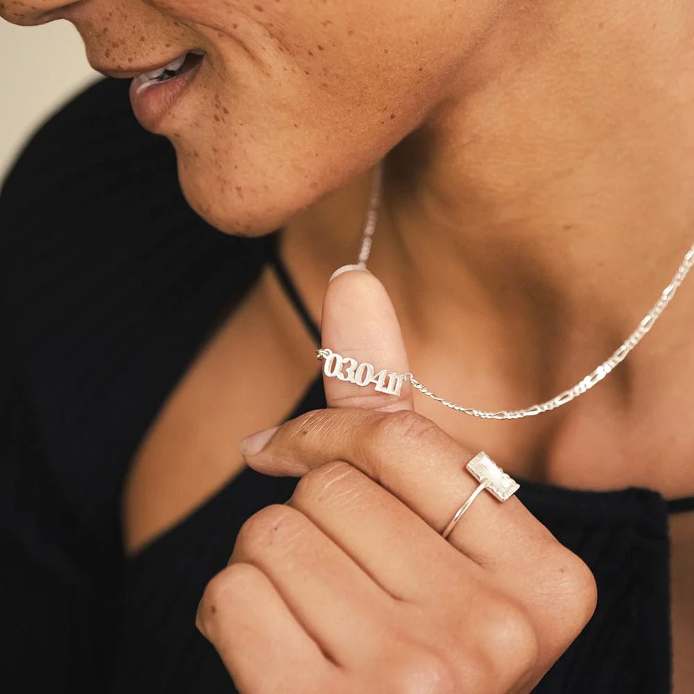 Daisy London Silver Personalised Date Necklace - MococoDaisy LondonNP007_SLVNecklaces