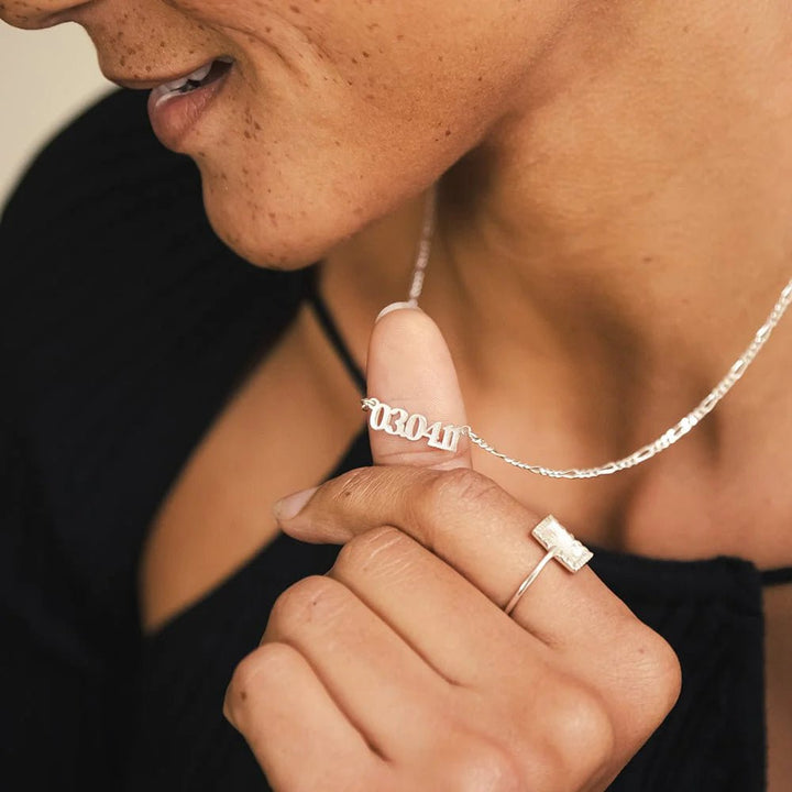 Daisy London Silver Personalised Date Necklace - MococoDaisy LondonNP007_SLVNecklaces