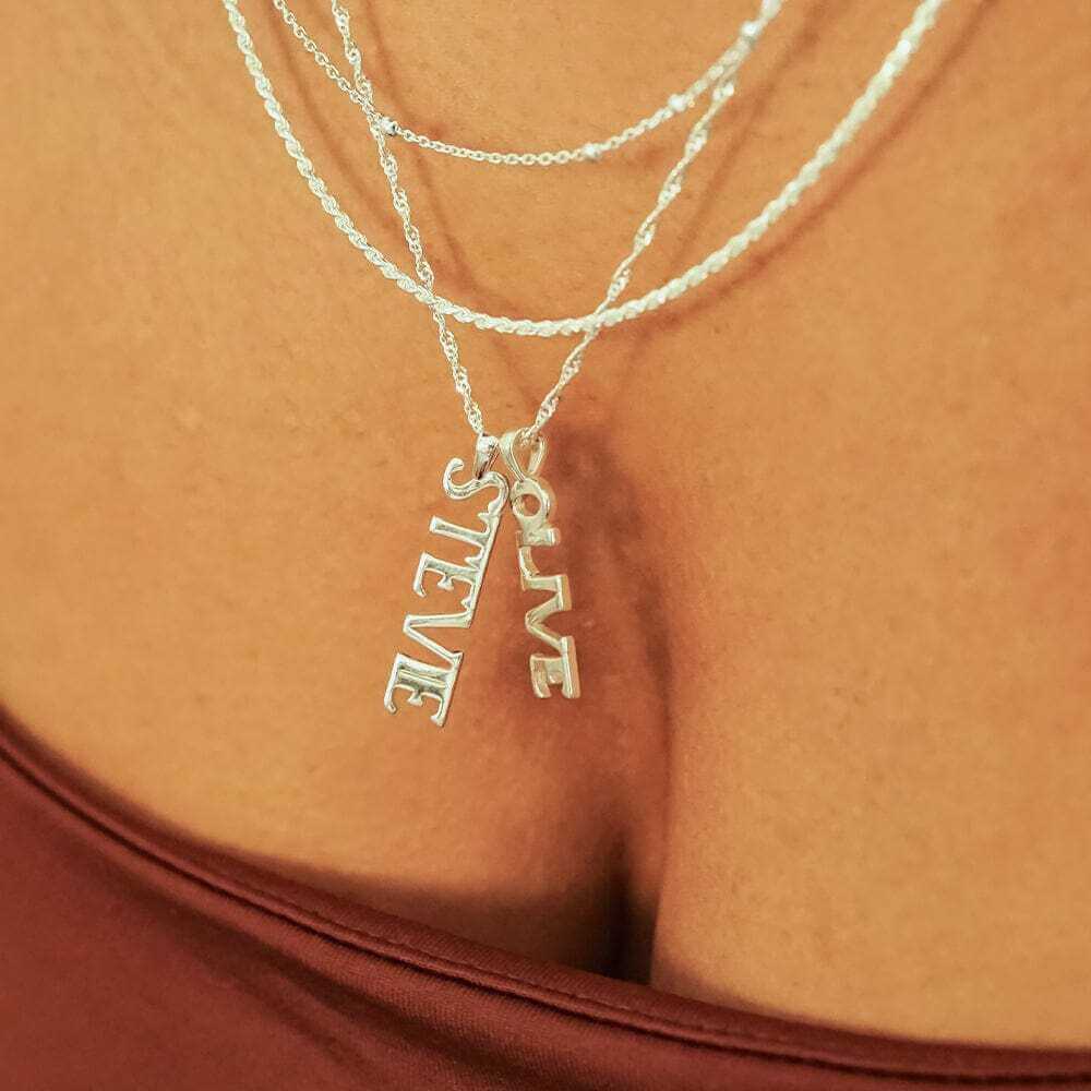 Daisy London Silver Personalised Pendant Name Necklace - MococoDaisy LondonNP011_SLVCharms & Pendants