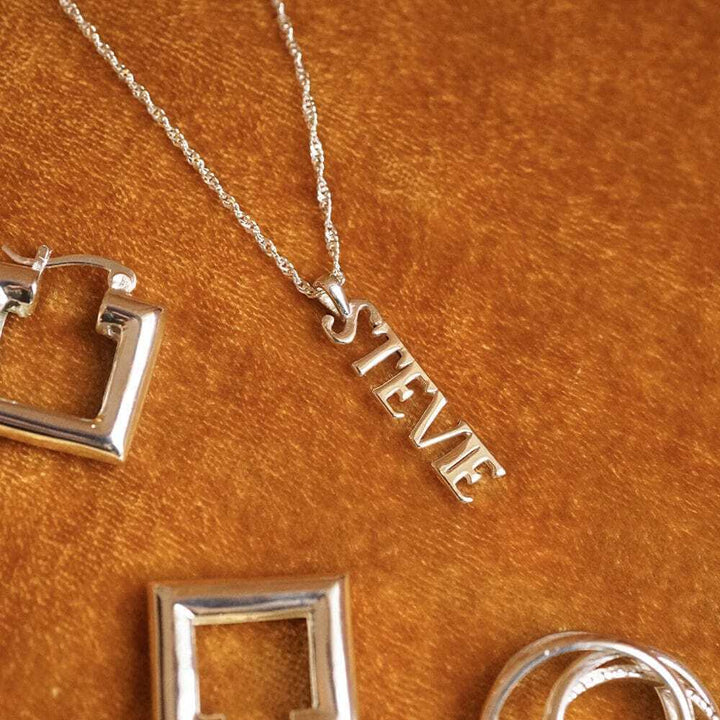 Daisy London Silver Personalised Pendant Name Necklace - MococoDaisy LondonNP011_SLVCharms & Pendants