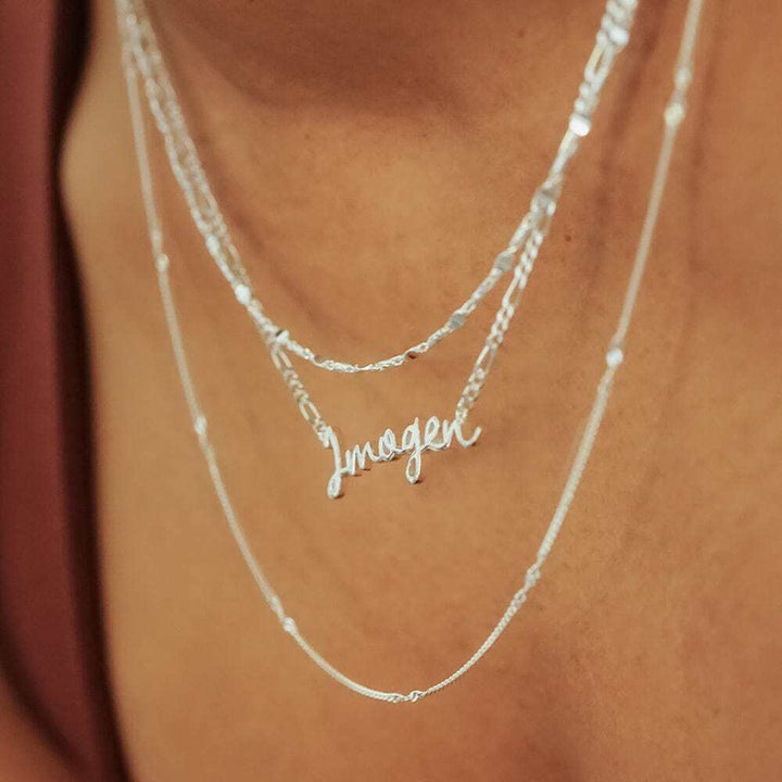 Daisy London Silver Personalised Script Name Necklace - MococoDaisy LondonNP009_SLVNecklaces