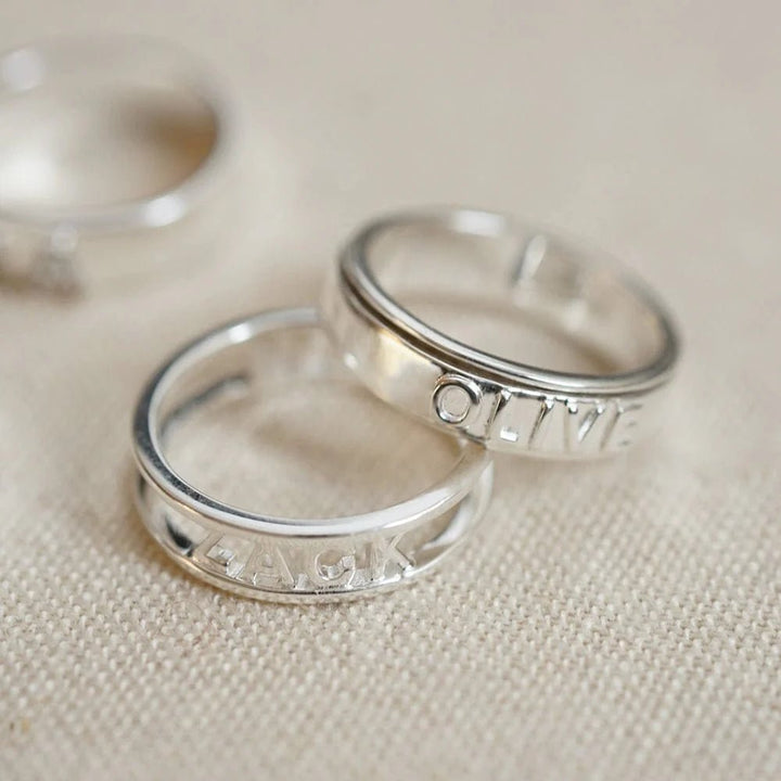 Daisy London Silver Personalised Spinning Ring - MococoDaisy LondonEGR06_SLVRings