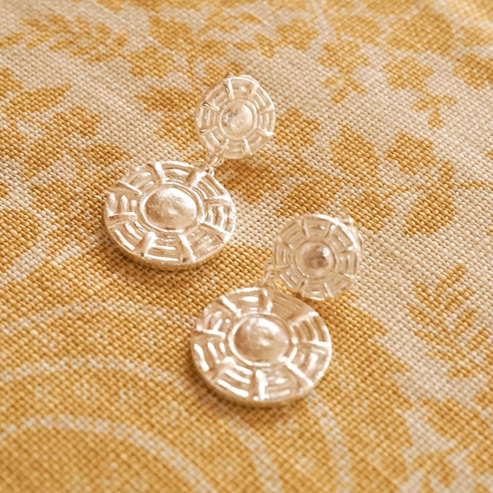 Daisy London Silver Plate Apollo Double Drop Earrings - MococoDaisy LondonRE03_SLV5056104133675Earrings