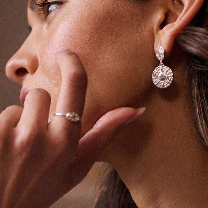 Daisy London Silver Plate Apollo Double Drop Earrings - MococoDaisy LondonRE03_SLV5056104133675Earrings