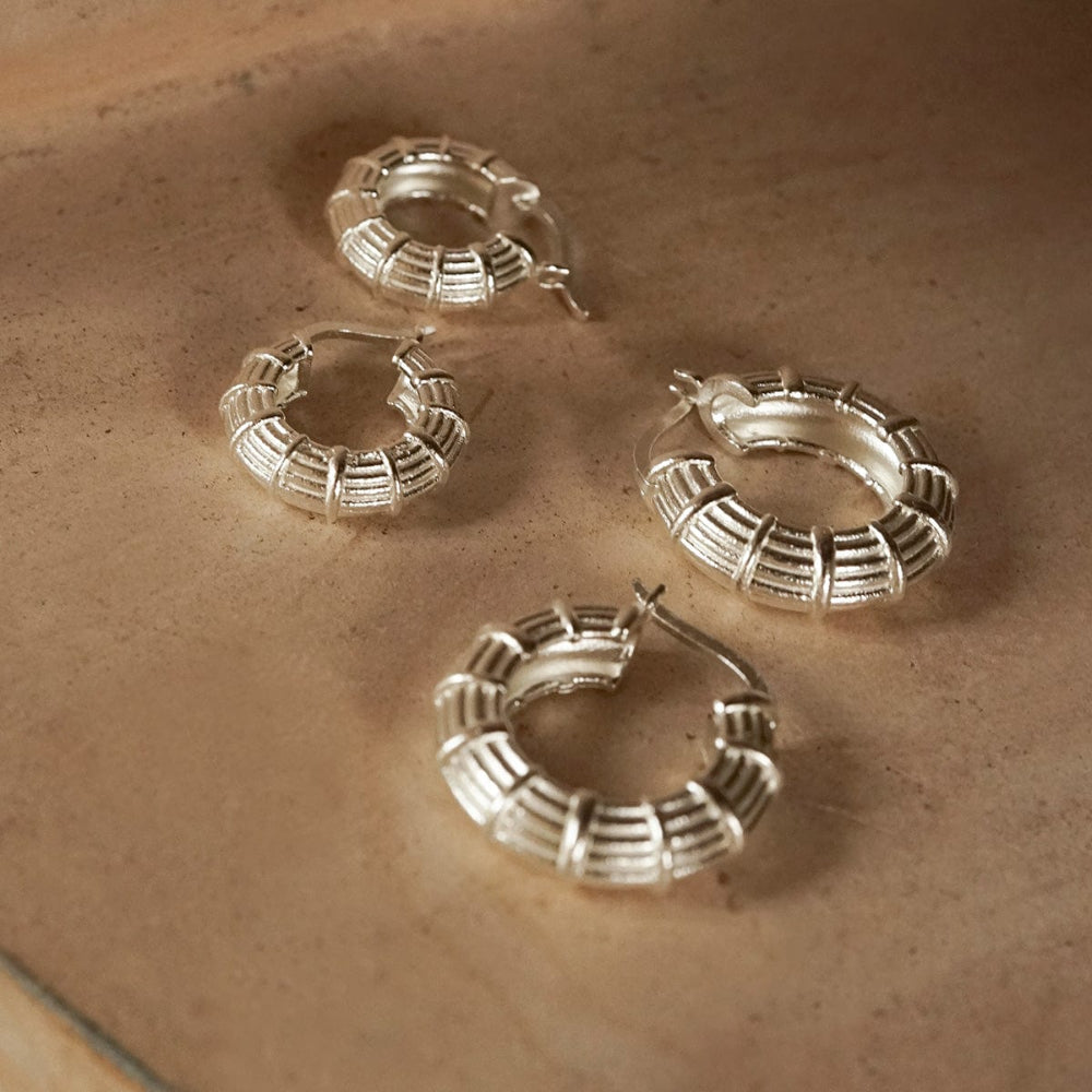 Daisy London Silver Plate Apollo Large Hoop image 2