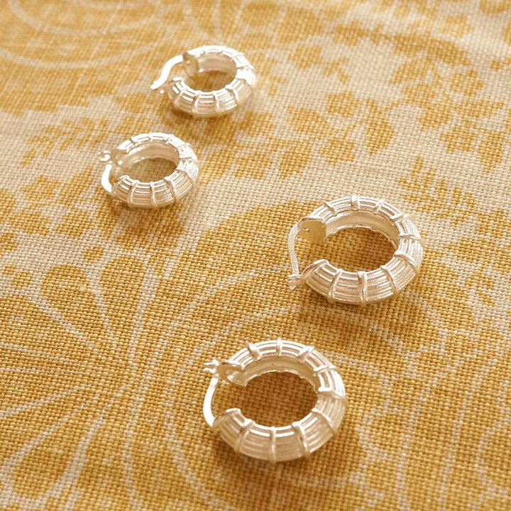 Daisy London Silver Plate Apollo Midi Hoops image 1