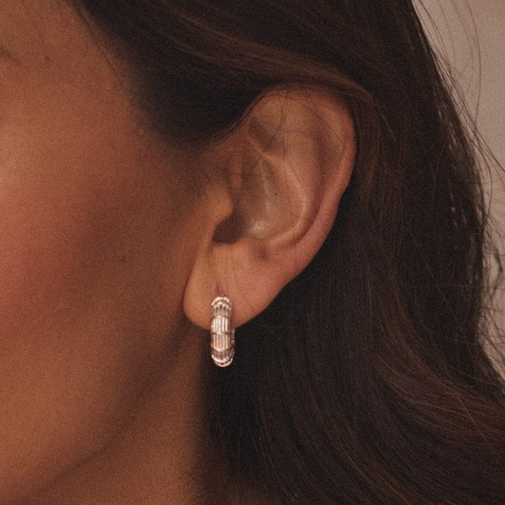 Daisy London Silver Plate Apollo Midi Hoops image 2