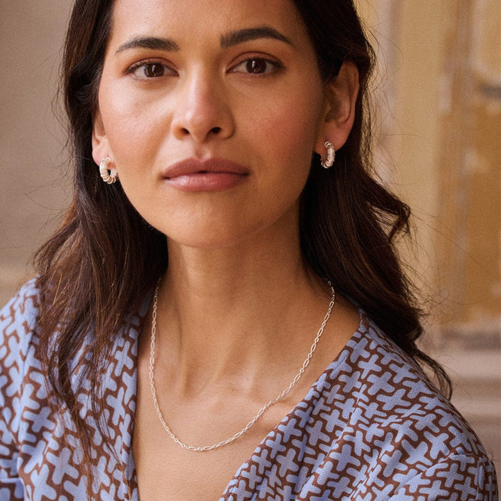 Daisy London Silver Plate Apollo Midi Hoops image 5