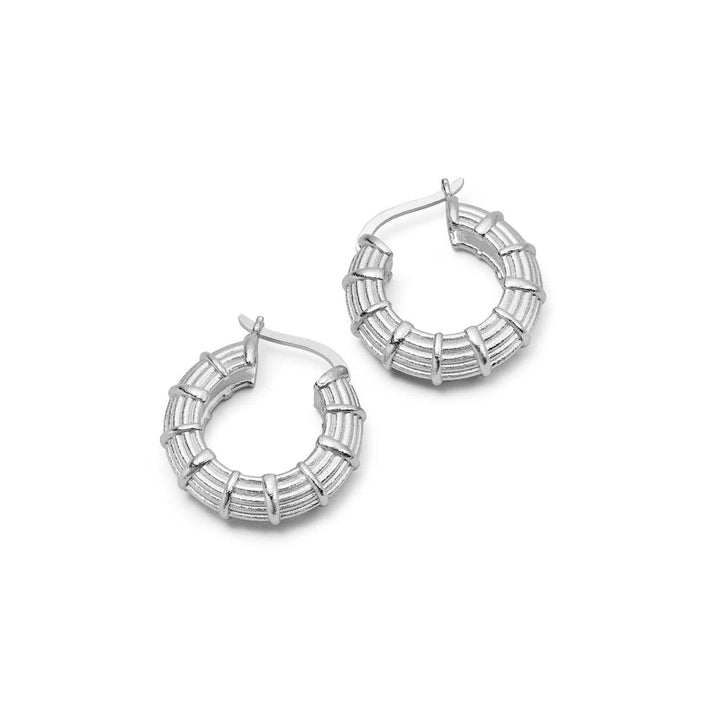 Daisy London Silver Plate Apollo Midi Hoops image
