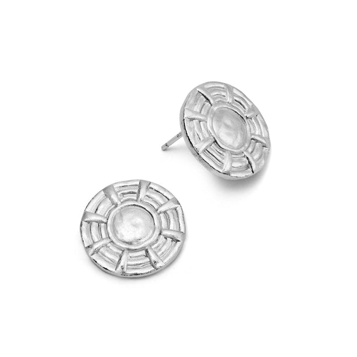 Daisy London Silver Plate Apollo Oversized Stud Earrings image