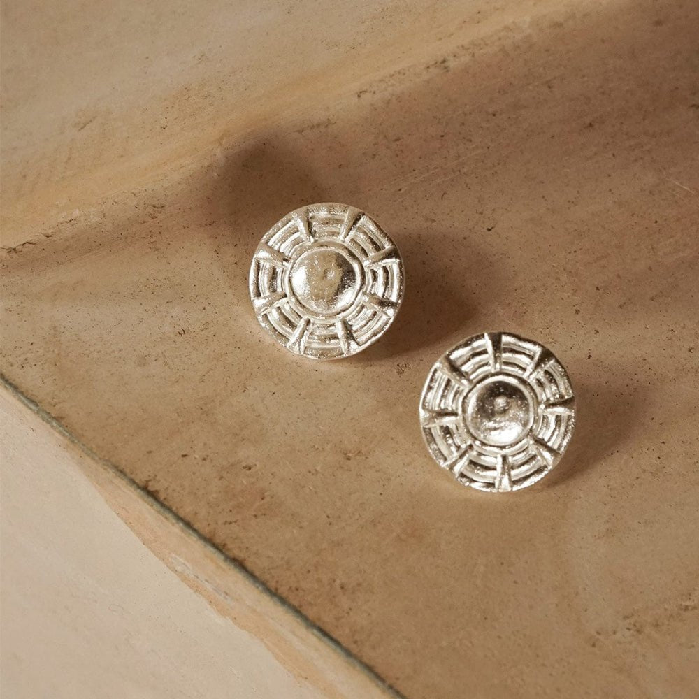 Daisy London Silver Plate Apollo Oversized Stud Earrings - MococoDaisy LondonRE04_SLV5056104133699Earrings