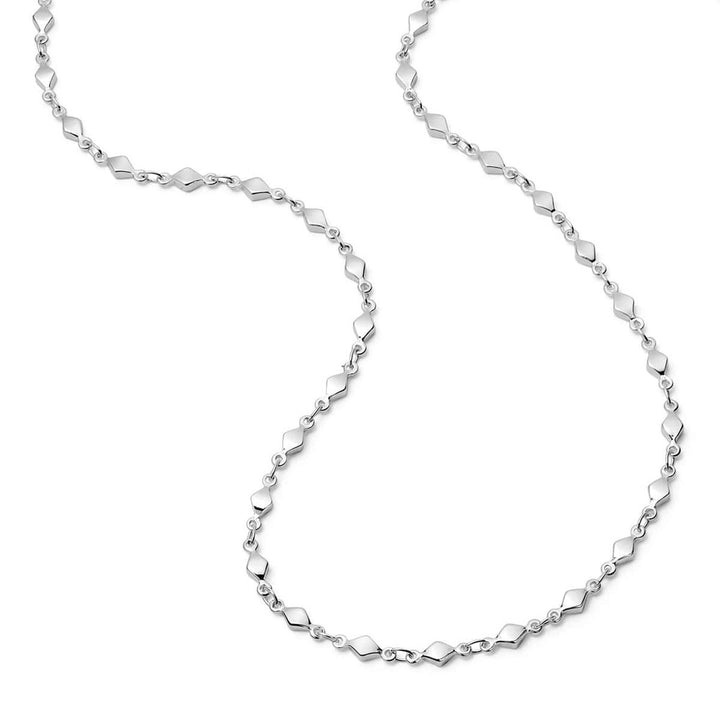 Daisy London Silver Plate Diamond Disc Chain Necklace