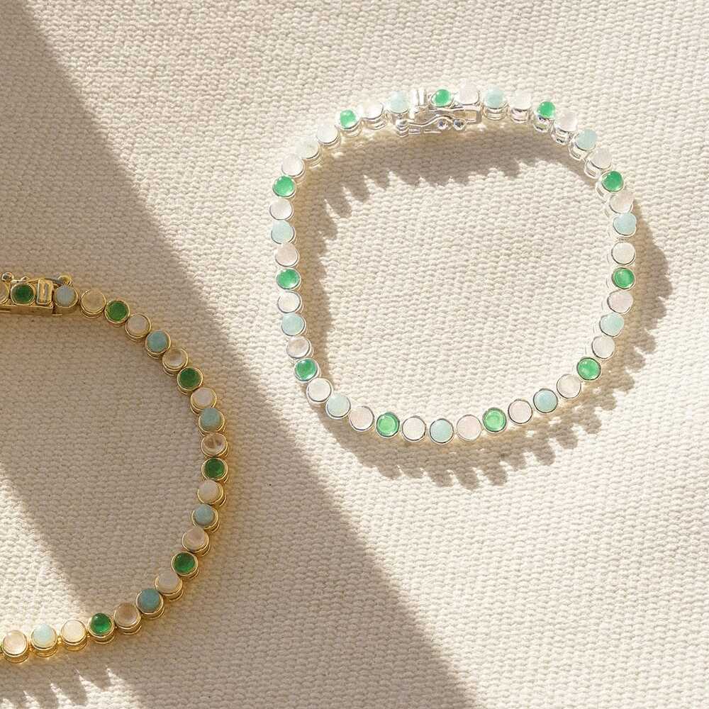 Daisy London Silver Plate Mixed Gemstone Tennis Bracelet Additional Image - 4