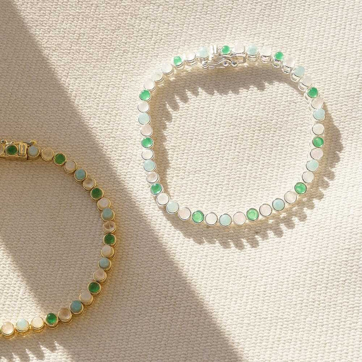 Daisy London Silver Plate Mixed Gemstone Tennis Bracelet Additional Image - 4