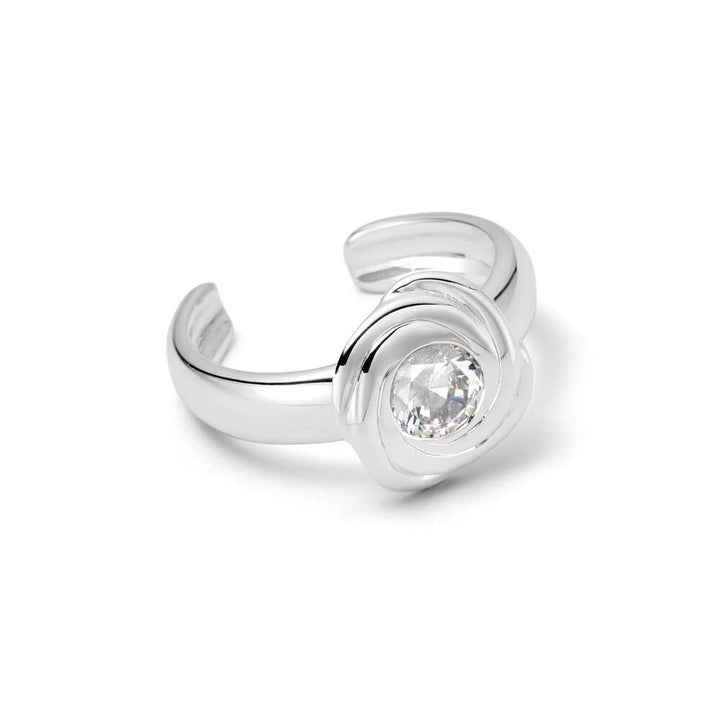 Daisy London Silver Plate Polly Crystal Knot Toe Ring
