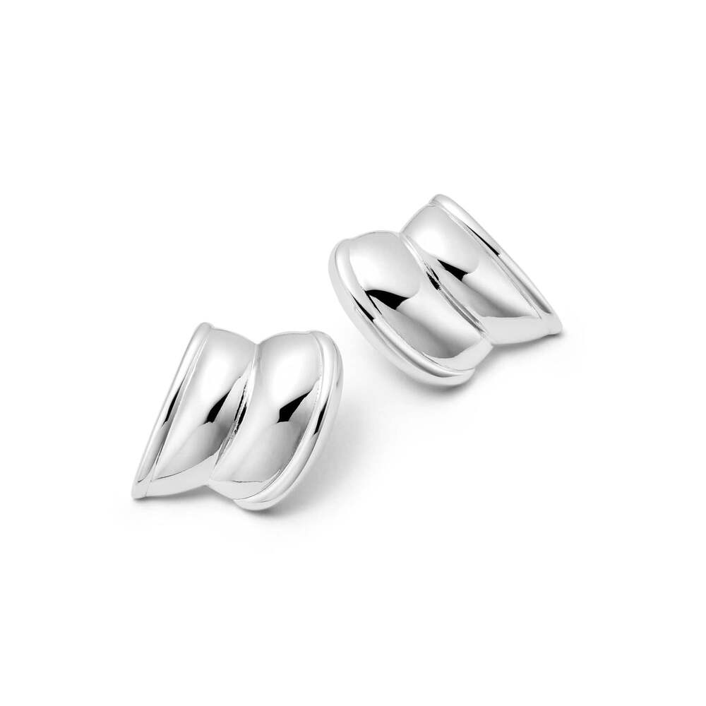 Daisy London Silver Plate Polly Cuff Stud Earrings