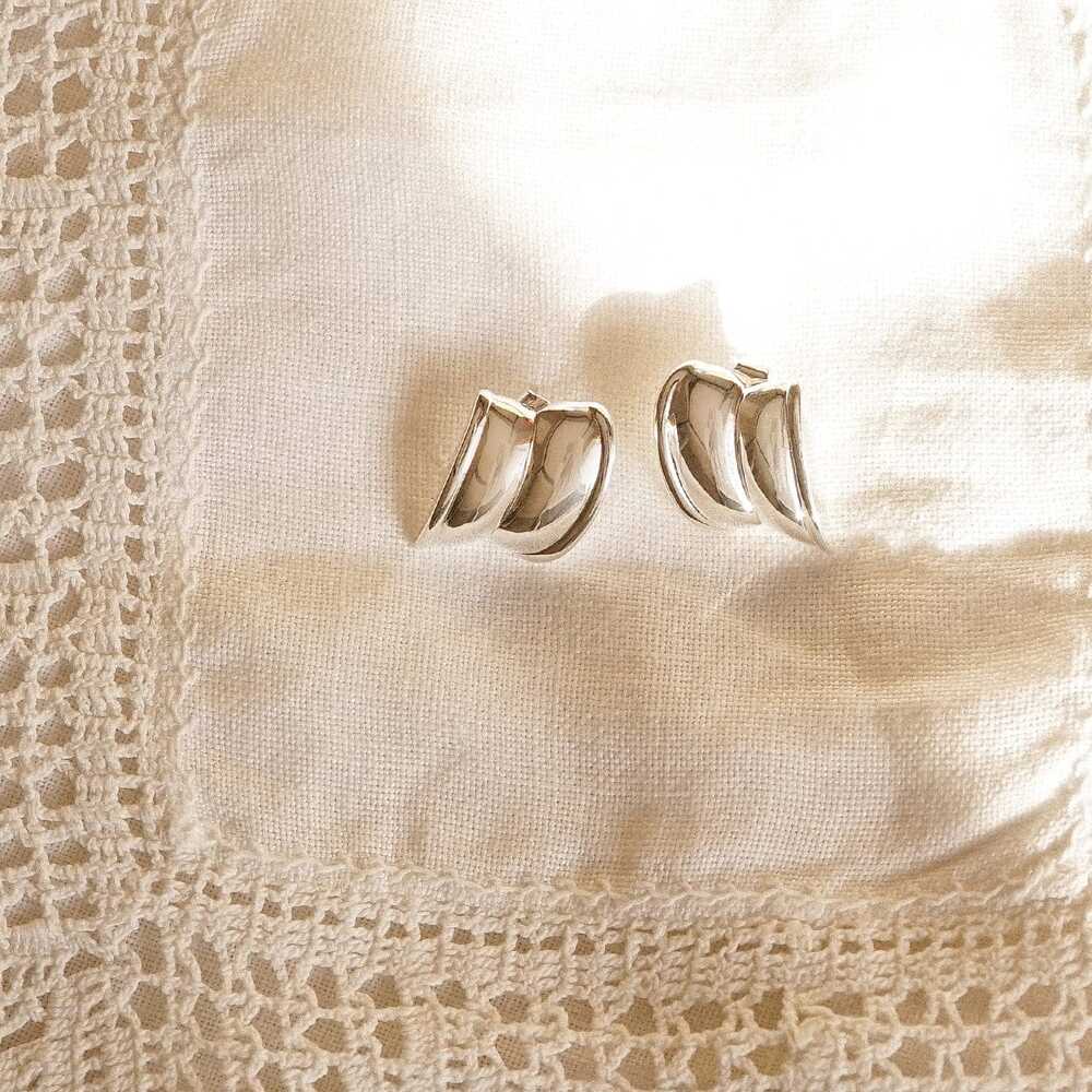 Daisy London Silver Plate Polly Cuff Stud Earrings Additional Image - 2