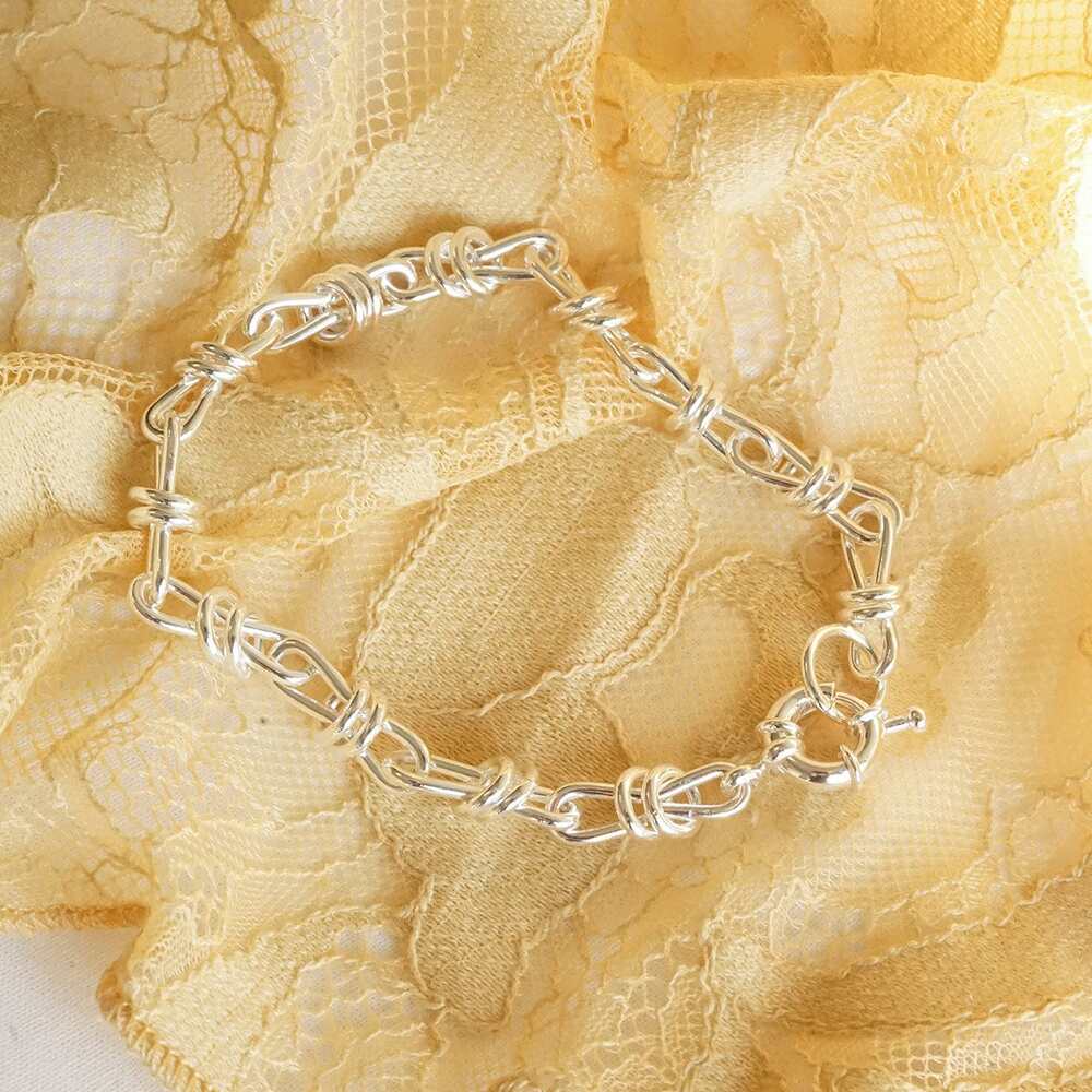 Daisy London Silver Plate Polly Knot Chain Bracelet Additional Image - 1
