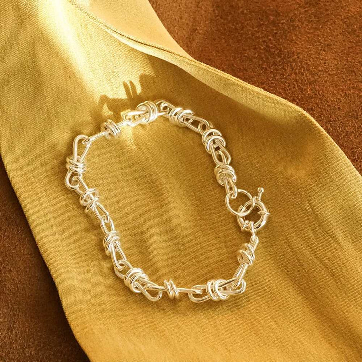 Daisy London Silver Plate Polly Knot Chain Bracelet Additional Image - 3