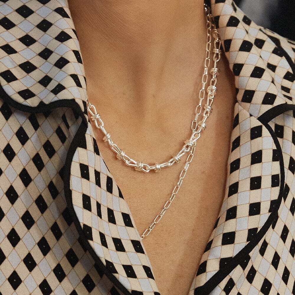 Daisy London Silver Plate Polly Knot Chain Necklace Additional Image - 1