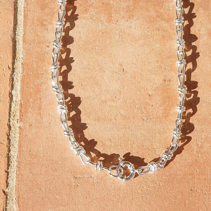 Daisy London Silver Plate Polly Knot Chain Necklace Additional Image - 2