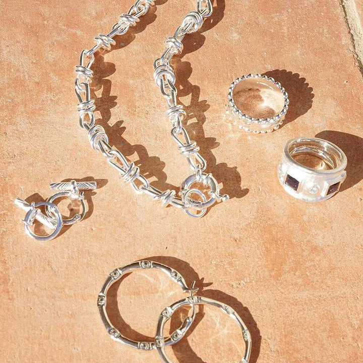 Daisy London Silver Plate Polly Knot Chain Necklace Additional Image - 4
