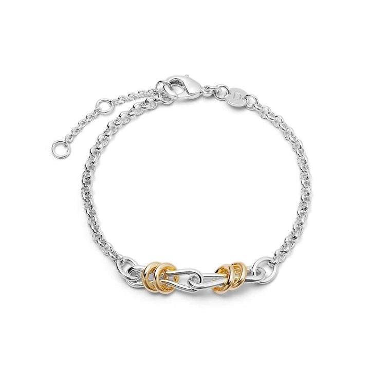 Daisy London Silver Plate Polly Knot Lightweight Chain Bracelet
