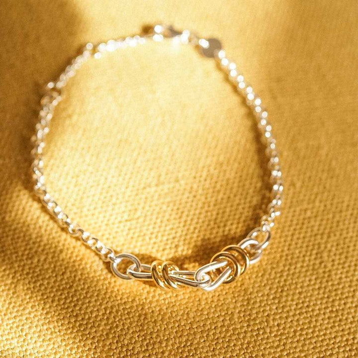 Daisy London Silver Plate Polly Knot Lightweight Chain Bracelet Additional Image - 4