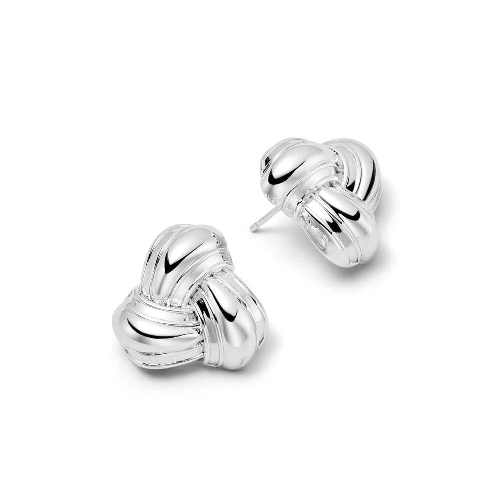Daisy London Silver Plate Polly Knot Stud Earrings