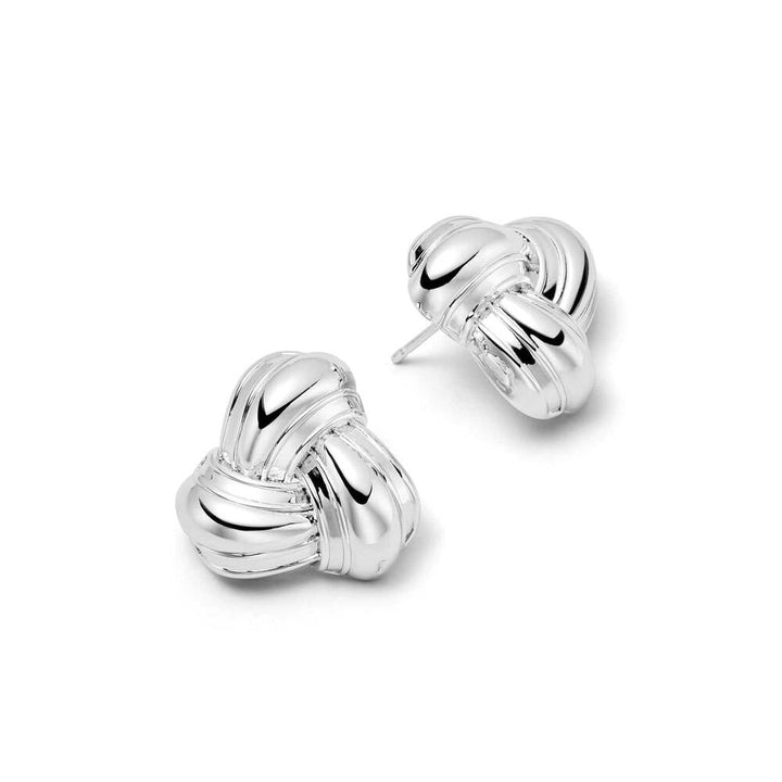 Daisy London Silver Plate Polly Knot Stud Earrings