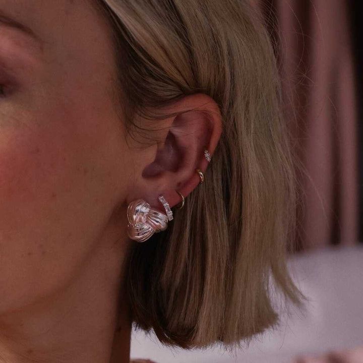 Daisy London Silver Plate Polly Knot Stud Earrings Additional Image - 1