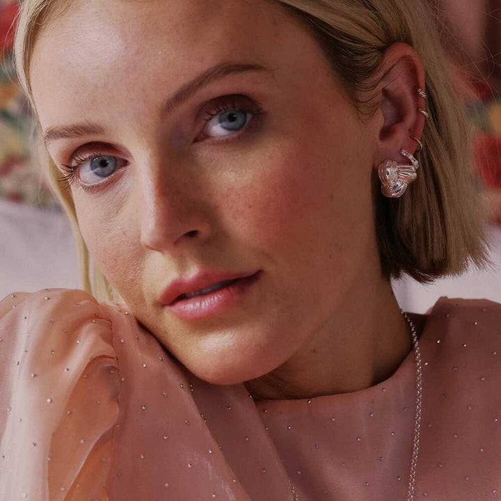 Daisy London Silver Plate Polly Knot Stud Earrings Additional Image - 3