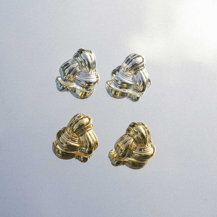 Daisy London Silver Plate Polly Knot Stud Earrings Additional Image - 4