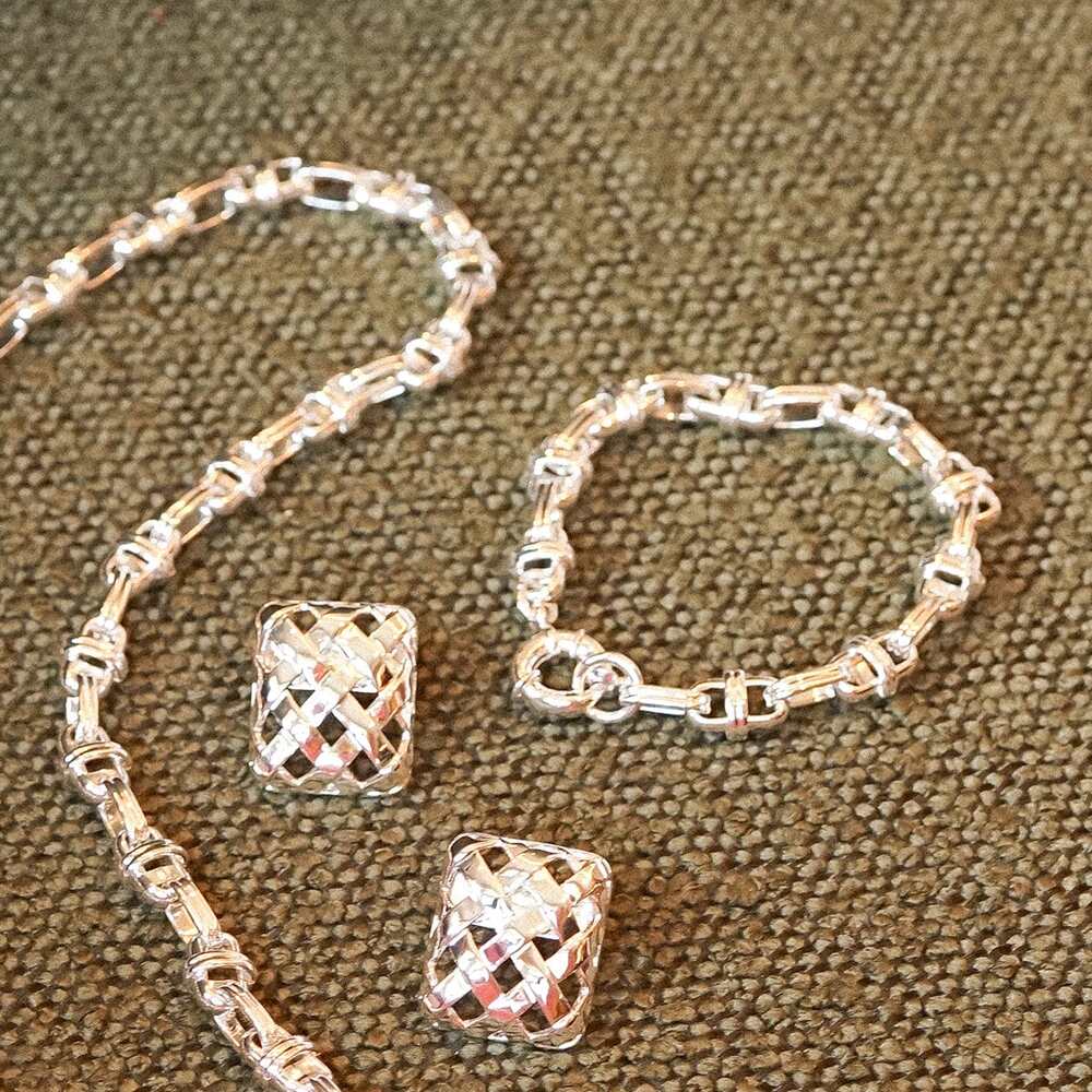 Daisy London Silver Plate Polly Lock Chain Bracelet Additional Image - 4