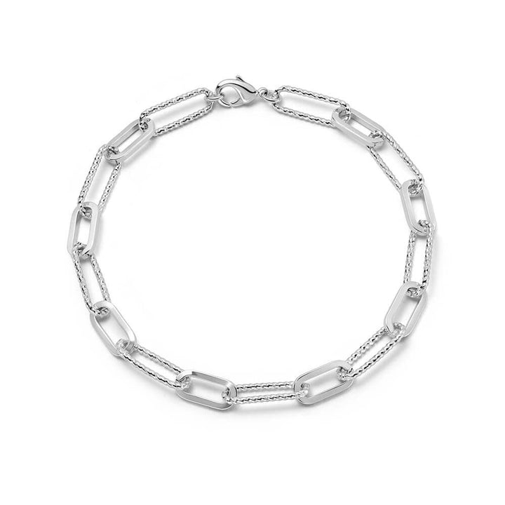 Daisy London Silver Plate Polly Paperclip Chain Bracelet