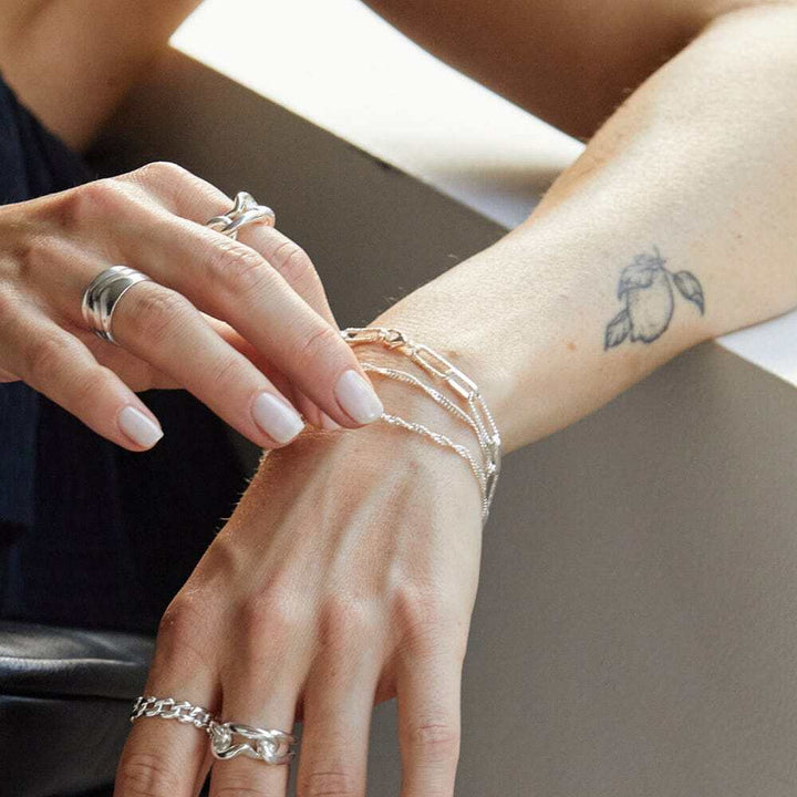 Daisy London Silver Plate Polly Paperclip Chain Bracelet Additional Image - 2