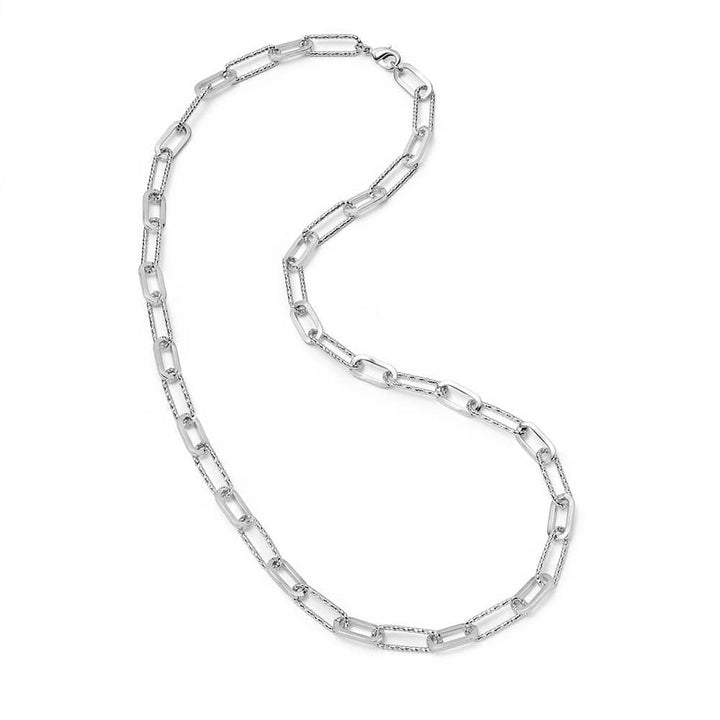 Daisy London Silver Plate Polly Paperclip Chain Necklace