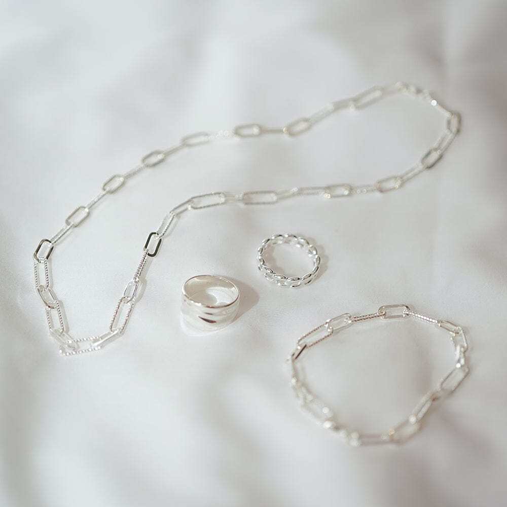 Daisy London Silver Plate Polly Paperclip Chain Necklace Additional Image - 4