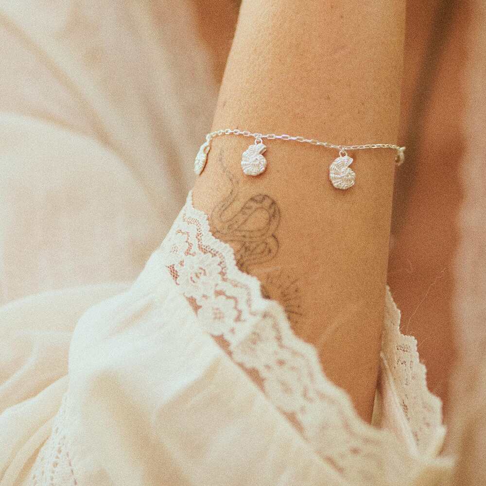 Daisy London Silver Plate Polly Shell Charm Bracelet Additional Image - 1