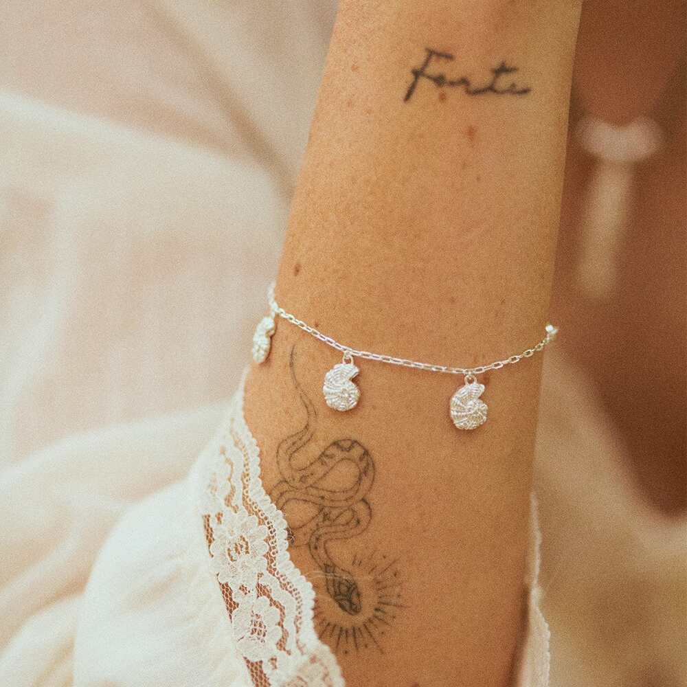 Daisy London Silver Plate Polly Shell Charm Bracelet Additional Image - 5