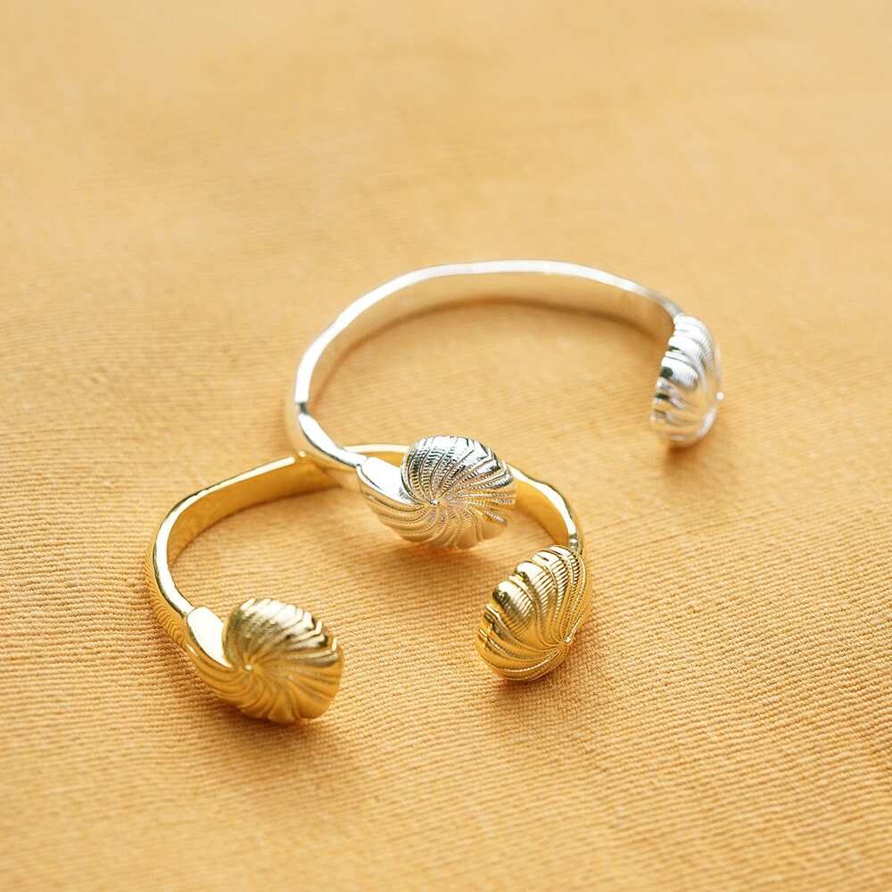 Daisy London Silver Plate Polly Shell Cuff Bangle Additional Image - 4