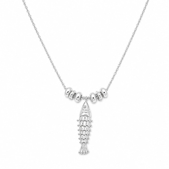 Daisy London Silver Plate Polly Tidal Fish Chain Necklace