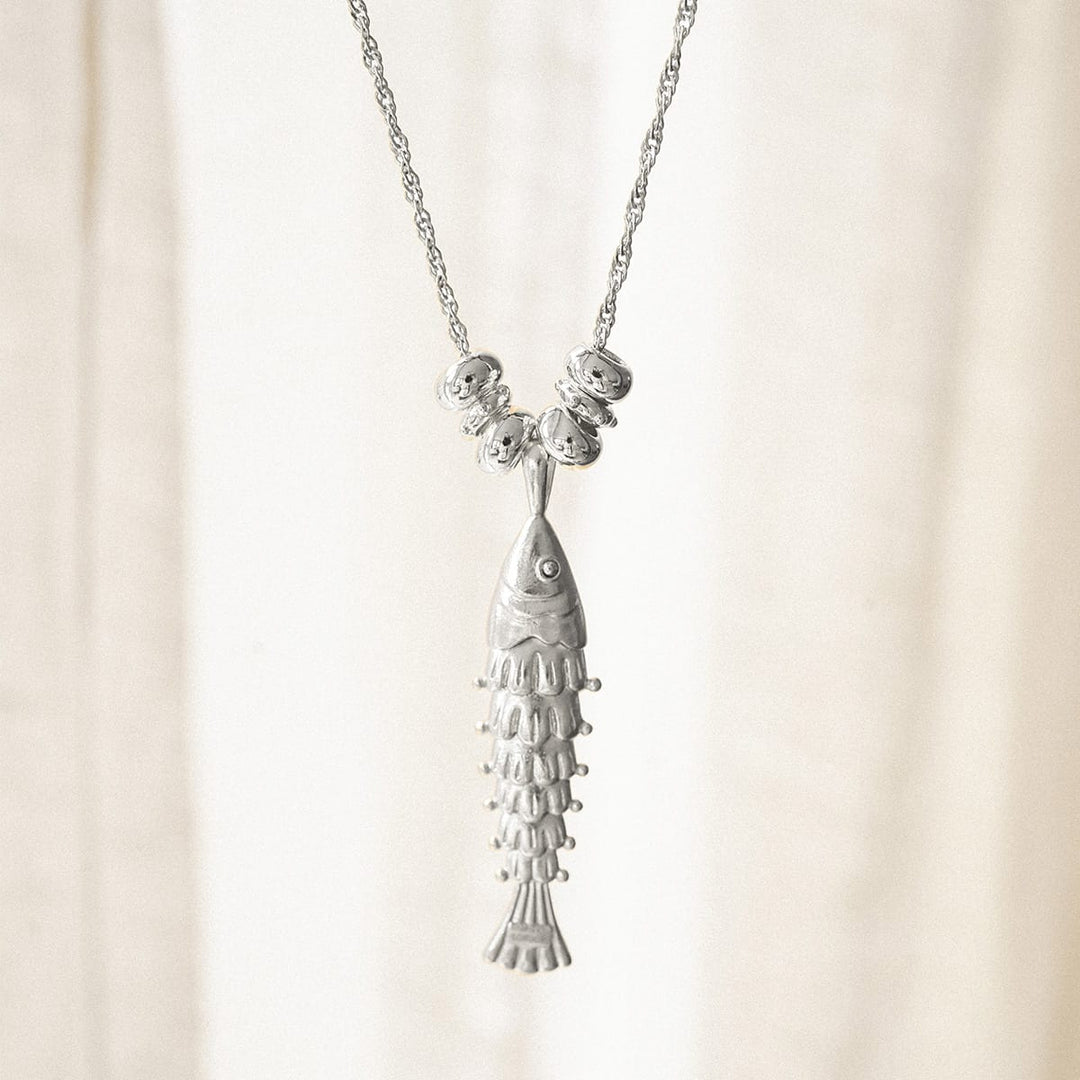 Daisy London Silver Plate Polly Tidal Fish Chain Necklace Additional Image - 2