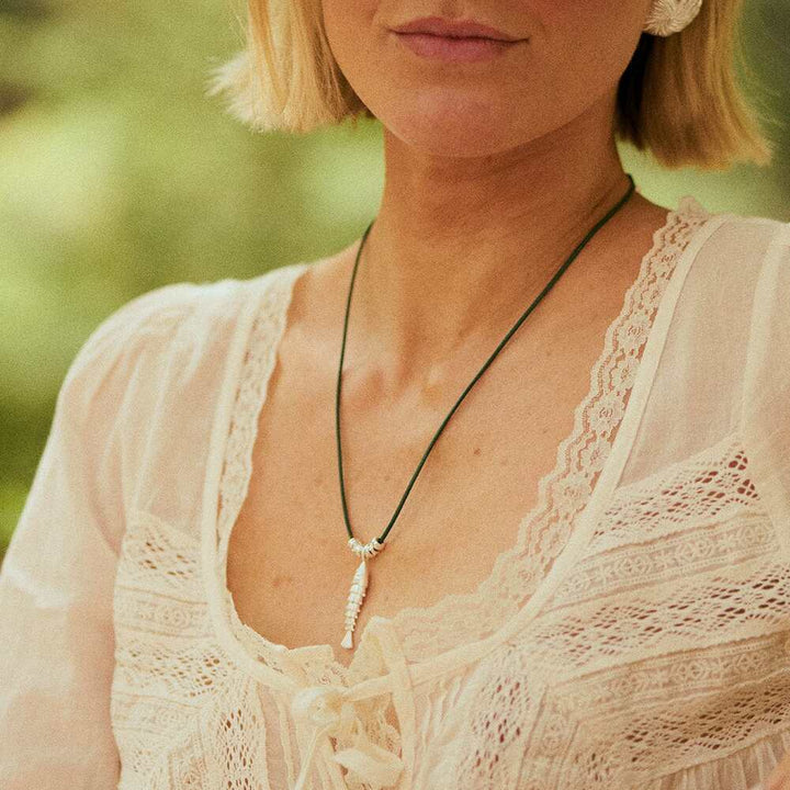Daisy London Silver Plate Polly Tidal Fish Cord Necklace Additional Image - 3