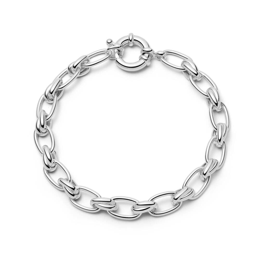 Daisy London Silver Plate Polly Vintage Link Chain Bracelet