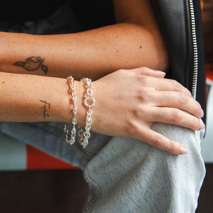 Daisy London Silver Plate Polly Vintage Link Chain Bracelet Additional Image - 2