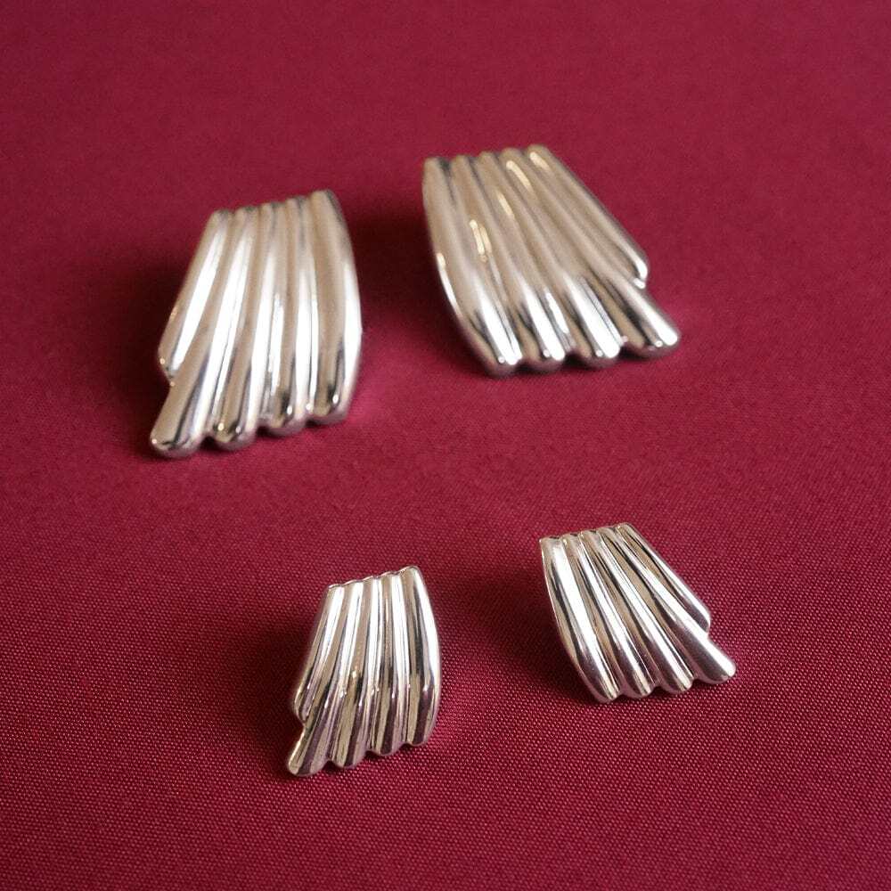 Daisy London Silver Plate Polly Wave Stud Earrings Additional Image - 9