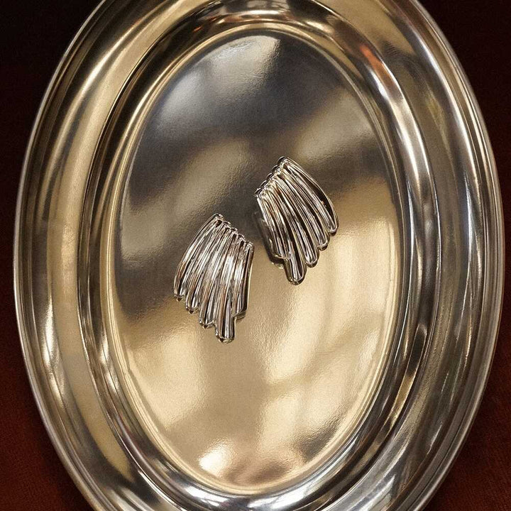 Daisy London Silver Plate Polly Wave Stud Earrings Additional Image - 4