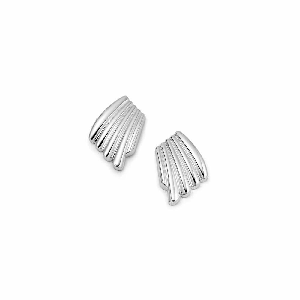 Daisy London Silver Plate Polly Wave Stud Earrings Additional Image - 1