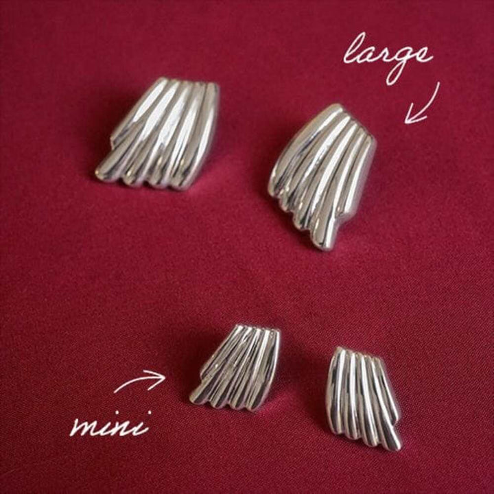 Daisy London Silver Plate Polly Wave Stud Earrings Additional Image - 5